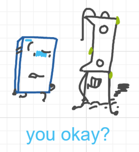 A panel from Running Duos, episode four of the Board Boards object show by Furretwalk/WalkingFurret.